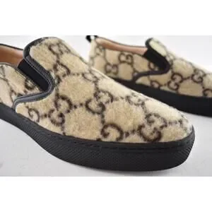 Gucci | Shoes | Gucci Mens Dublin Beige Brown Wool Gg Logo 